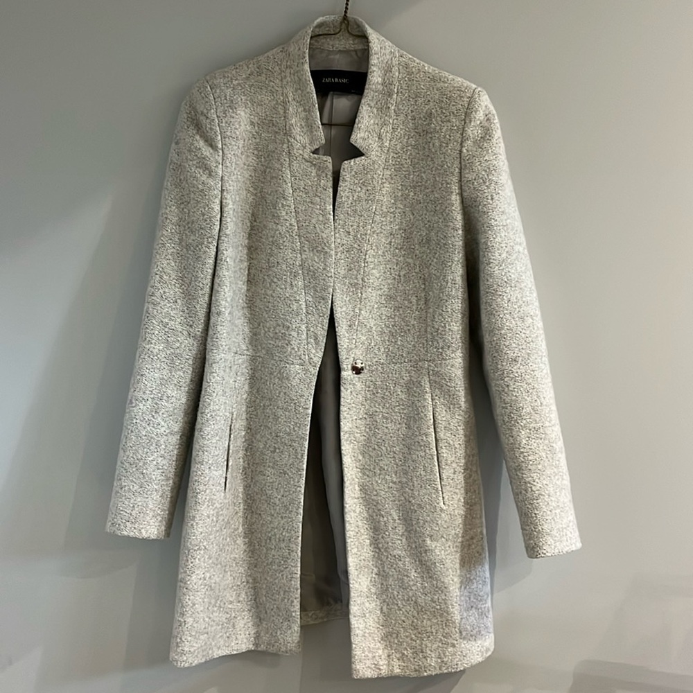 Zara Basic light grey coat